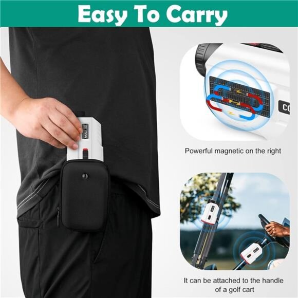 Golf Rangefinder 1000Yards Laser Range Finder with Slope, USB Rechargeable Laser - Picture 6 of 7